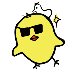 [LINEスタンプ] sunglasses chick