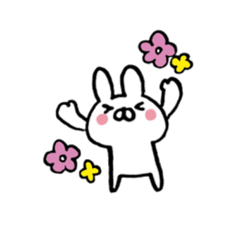 [LINEスタンプ] ほんわかうささん【よく使う言葉】