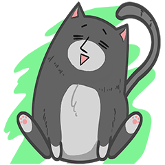 [LINEスタンプ] Gray Great Cat