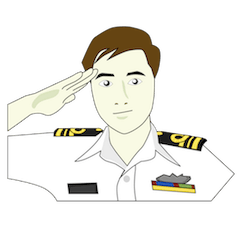 [LINEスタンプ] Royal Thai Navy Officer - LCDR