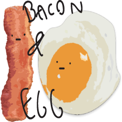 [LINEスタンプ] BACON AND EGG