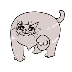[LINEスタンプ] 小顔猫
