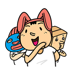 [LINEスタンプ] 大丸角ロックバンド