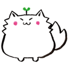 [LINEスタンプ] 白猫にゃんた