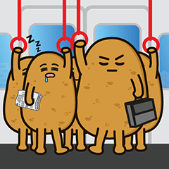 [LINEスタンプ] Potato King's working story stickers