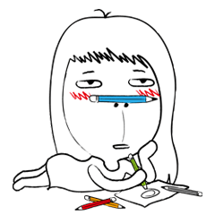 [LINEスタンプ] 13's Lazy girl.