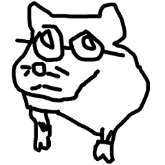 [LINEスタンプ] めがねネズミ