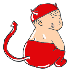 [LINEスタンプ] Little devil baby