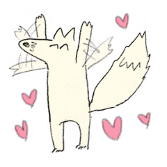 [LINEスタンプ] キツネと小さなともだち