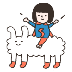 [LINEスタンプ] yohand supergirl 1