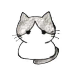 [LINEスタンプ] 白黒ハチワレ猫