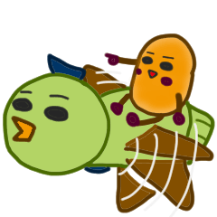 [LINEスタンプ] 鳥とぶどうパン