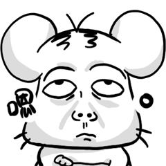 [LINEスタンプ] It is definitely a mouse.