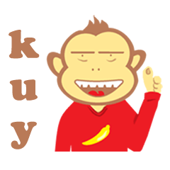 [LINEスタンプ] college monkey