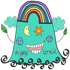 [LINEスタンプ] Rainbow on the earth