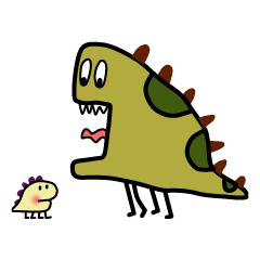 [LINEスタンプ] No-Human-Speech Dinosaur