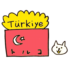 [LINEスタンプ] トルコ語ネコさんの画像（メイン）