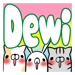 [LINEスタンプ] DEWI's exclusive stickerの画像（メイン）