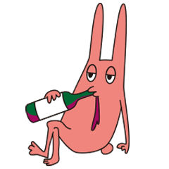 [LINEスタンプ] 呑んだくれうさぎ