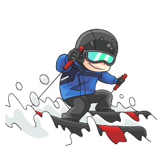 [LINEスタンプ] パラン先生 スキーと雪が大好き
