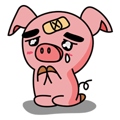 [LINEスタンプ] BuiBui Pig