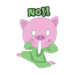 [LINEスタンプ] Pig Naughty
