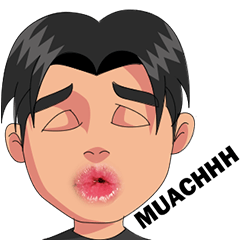 [LINEスタンプ] A Man who have a thick Lip