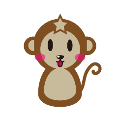 [LINEスタンプ] star monkey