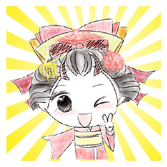 [LINEスタンプ] Good-mannered Japanese girl