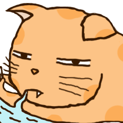 [LINEスタンプ] lazy Cat - Really lazy