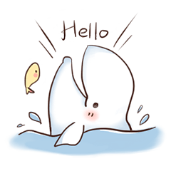 [LINEスタンプ] White Whale (new)