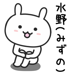 [LINEスタンプ] 水野さんが使うウサギのスタンプ