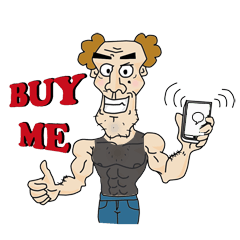 [LINEスタンプ] muscle old man