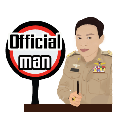 [LINEスタンプ] Official Man
