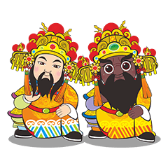 [LINEスタンプ] PU KOU Temple Q GOD