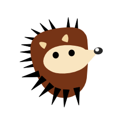 [LINEスタンプ] happy jungle friends 1 - Hedgehog