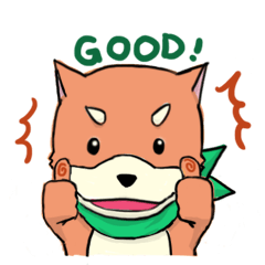 [LINEスタンプ] shiba inu wearing a scarf
