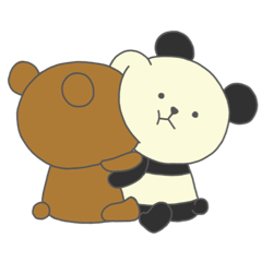 [LINEスタンプ] LOVE BEAR AND PANDA