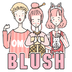[LINEスタンプ] BLUSH BLUSH