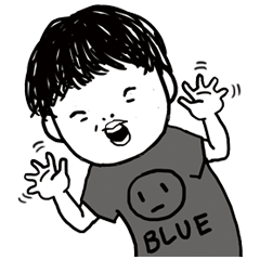 [LINEスタンプ] I'm blue