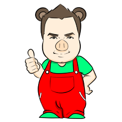 [LINEスタンプ] Crossbred Pigs and People
