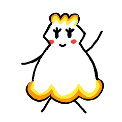 [LINEスタンプ] Popcorn girl's daily life