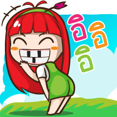 [LINEスタンプ] apple Naughty girl