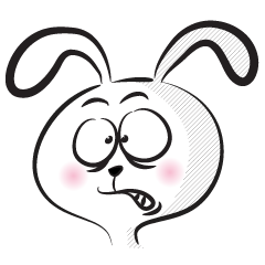 [LINEスタンプ] little mad rabbitの画像（メイン）