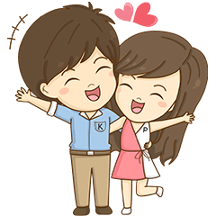 [LINEスタンプ] Por＆Kai Happy Family