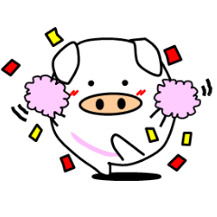 [LINEスタンプ] 白い豚バラ