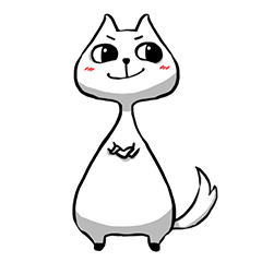 [LINEスタンプ] 白い犬の「シロ」