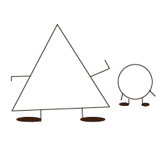 [LINEスタンプ] Triangle with round daily life