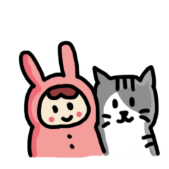 [LINEスタンプ] 小さい女の子の赤黄色(の絹)が亜