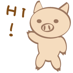[LINEスタンプ] Round pig and Huanhuan tiger dailyの画像（メイン）